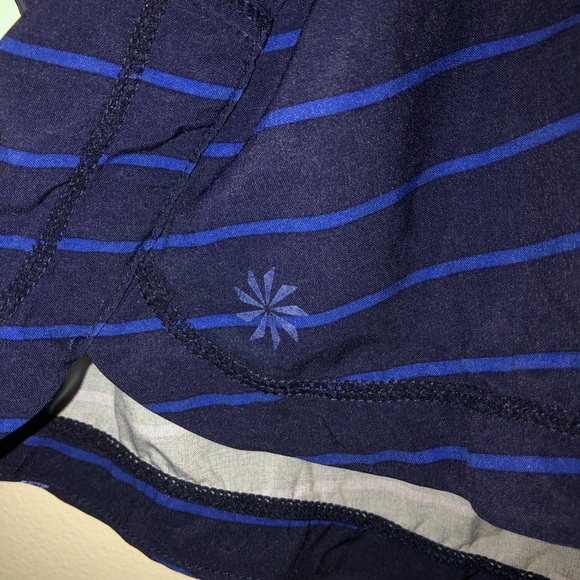Blue striped Athleta shorts - Picture 2 of 7